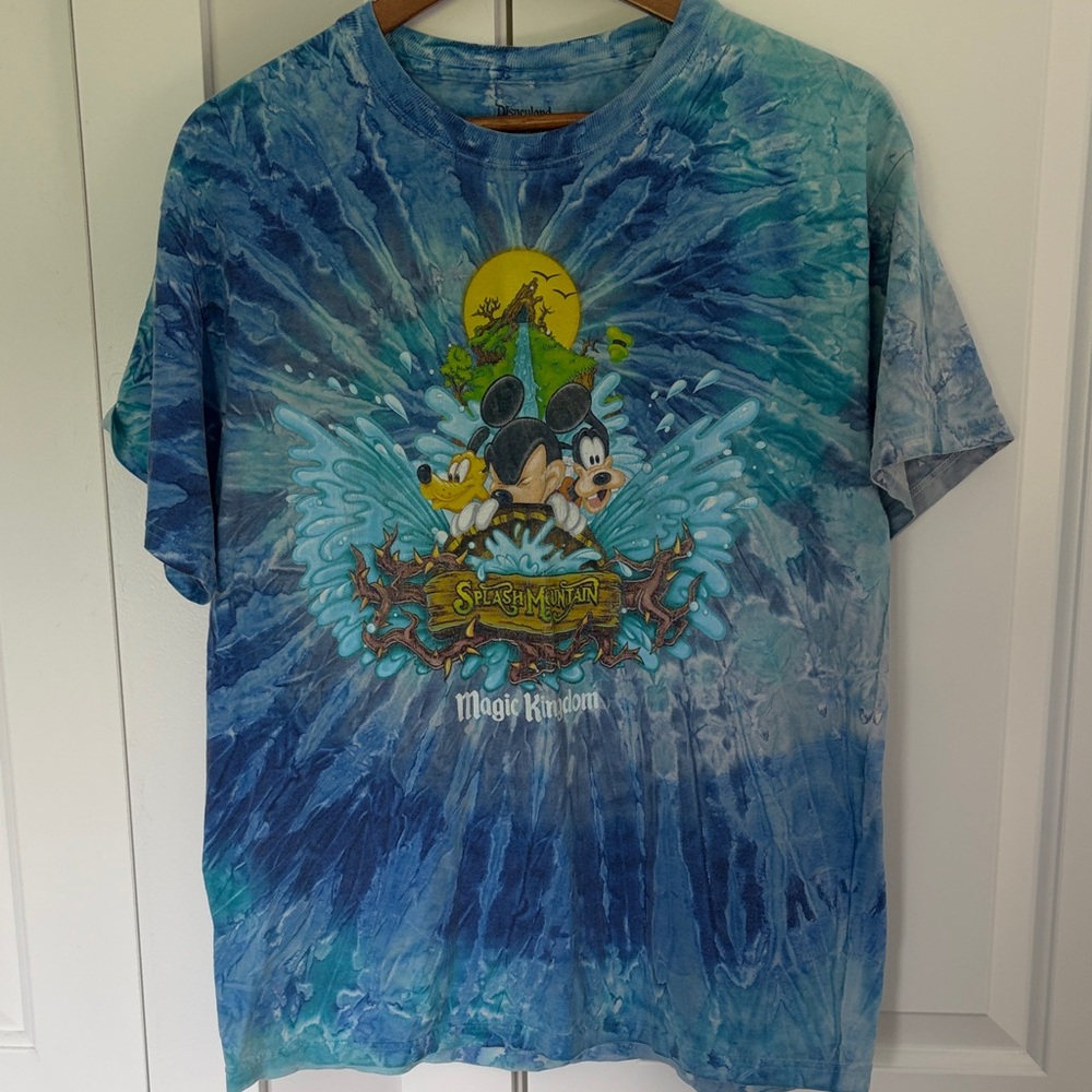 Vintage Disney Splash Mountain Tie-Dye T-Shirt - Blue size Large